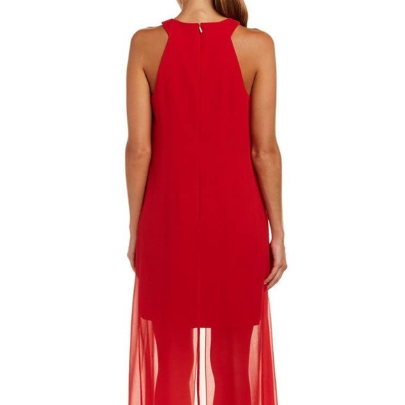 Trink Turk Hi Lo Black Cocktail Dress Sheer Little Black Dress Size 6 - Picture 6 of 12